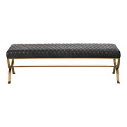 Art deco bench antique black by Moe's Home Collection additional picture 2