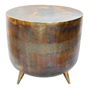 Industrial accent table brass by Moe's Home Collection additional picture 3