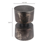 Industrial accent table nickel by Moe's Home Collection additional picture 2