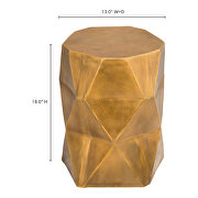 Contemporary accent table antique brass by Moe's Home Collection additional picture 2