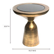 Retro accent table large antique brass by Moe's Home Collection additional picture 2