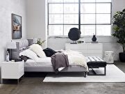 Modern leather bench black by Moe's Home Collection additional picture 3