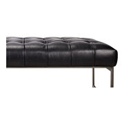 Modern leather bench black by Moe's Home Collection additional picture 6