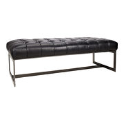 Modern leather bench black by Moe's Home Collection additional picture 7
