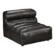 Contemporary leather armless chair antique black by Moe's Home Collection additional picture 7