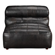 Contemporary leather armless chair antique black by Moe's Home Collection additional picture 8