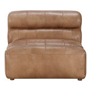 Contemporary leather slipper chair tan by Moe's Home Collection additional picture 4