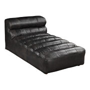 Contemporary leather chaise antique black by Moe's Home Collection additional picture 7