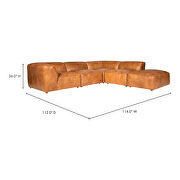 Scandinavian dream modular sectional tan by Moe's Home Collection additional picture 2
