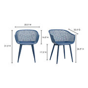 Contemporary outdoor chair blue-m2 by Moe's Home Collection additional picture 2