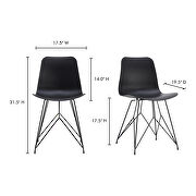 Contemporary outdoor chair black-m2 by Moe's Home Collection additional picture 2