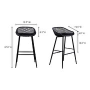 Contemporary outdoor barstool black-m2 by Moe's Home Collection additional picture 2