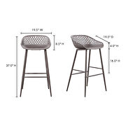 Contemporary outdoor barstool gray-m2 additional photo 2 of 6