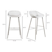 Contemporary outdoor barstool white-m2 by Moe's Home Collection additional picture 2