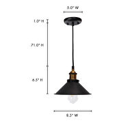 Industrial pendant lamp black by Moe's Home Collection additional picture 3