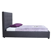 Contemporary storage bed queen charcoal fabric additional photo 4 of 3