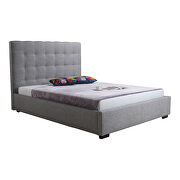 Contemporary storage bed queen light gray fabric additional photo 4 of 4