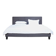 Contemporary queen bed dark gray fabric additional photo 5 of 4
