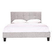 Contemporary king bed light gray fabric by Moe's Home Collection additional picture 6