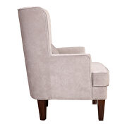 Contemporary arm chair gray velvet additional photo 3 of 4