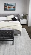 Contemporary queen bed gray additional photo 3 of 11