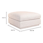 Scandinavian ottoman taupe by Moe's Home Collection additional picture 2