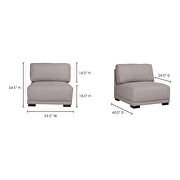 Contemporary slipper chair gray by Moe's Home Collection additional picture 3
