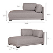 Contemporary chaise left gray by Moe's Home Collection additional picture 2