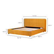Contemporary king bed mustard by Moe's Home Collection additional picture 2