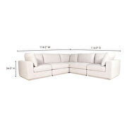 Scandinavian classic l modular sectional taupe by Moe's Home Collection additional picture 2