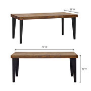 Rustic rectangular dining table by Moe's Home Collection additional picture 2