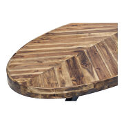 Rustic oval coffee table additional photo 3 of 7