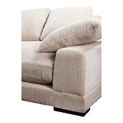 Contemporary reversible sectional in corduroy fabric additional photo 3 of 5