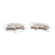 Contemporary reversible sectional in corduroy fabric by Moe's Home Collection additional picture 6