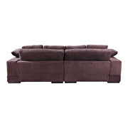 Contemporary reversible sectional in corduroy fabric additional photo 2 of 4