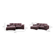 Contemporary reversible sectional in corduroy fabric additional photo 3 of 4