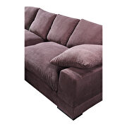Contemporary reversible sectional in corduroy fabric additional photo 4 of 4