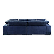 Contemporary reversible sectional in navy fabric additional photo 2 of 6