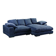 Contemporary reversible sectional in navy fabric additional photo 4 of 6