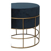 Art deco stool blue by Moe's Home Collection additional picture 4