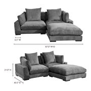 Contemporary nook modular sectional charcoal additional photo 2 of 4