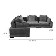 Contemporary classic l modular sectional charcoal additional photo 2 of 3