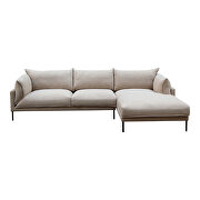 Scandinavian sectional right sandy beige by Moe's Home Collection additional picture 3