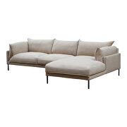 Scandinavian sectional right sandy beige by Moe's Home Collection additional picture 5