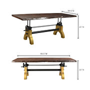 Industrial adjustable dining table by Moe's Home Collection additional picture 2