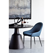 Modern dining chair dark blue-m2 additional photo 2 of 7