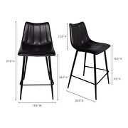 Contemporary counter stool matte black-m2 by Moe's Home Collection additional picture 2