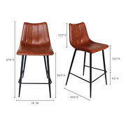 Contemporary counter stool brown-m2 by Moe's Home Collection additional picture 2