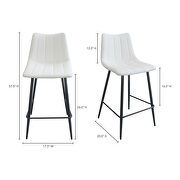 Contemporary counter stool ivory-m2 by Moe's Home Collection additional picture 2