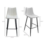 Contemporary barstool ivory-m2 by Moe's Home Collection additional picture 2